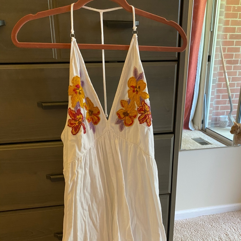 Free People Embroidered Racer-back Dress